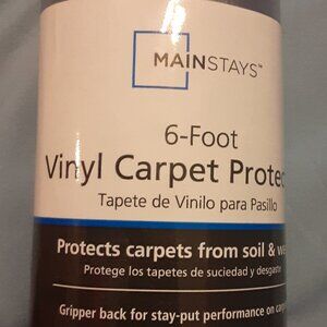 6-Foot (24 inch x 72 inch) Clear Vinyl Ribbed Carpet/Rug Protector (MAINSTAYS)